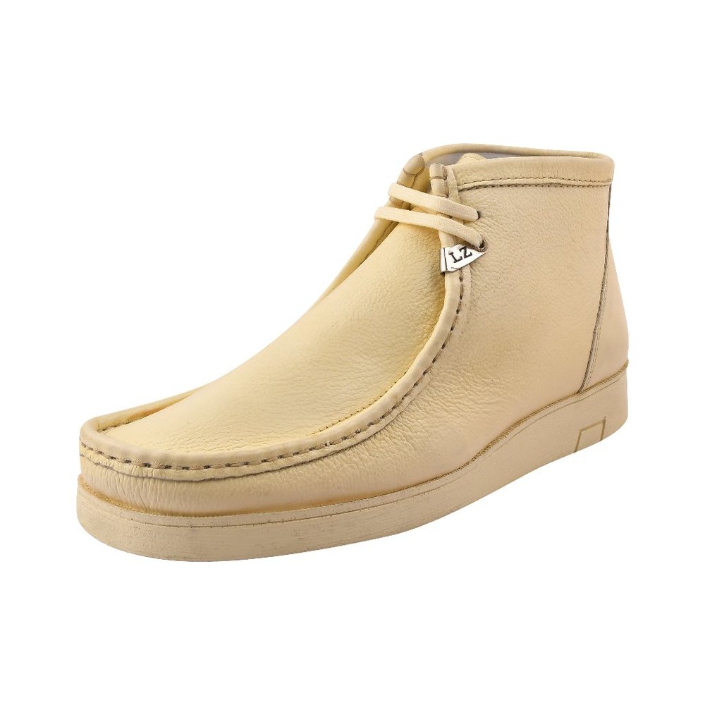 LibertyZeno Cream Leather Desert Chukka Casual Boots